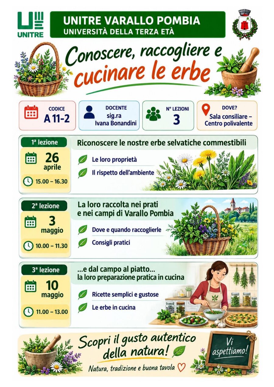 Scheda corso Conoscere, raccogliere e cucinare le erbe