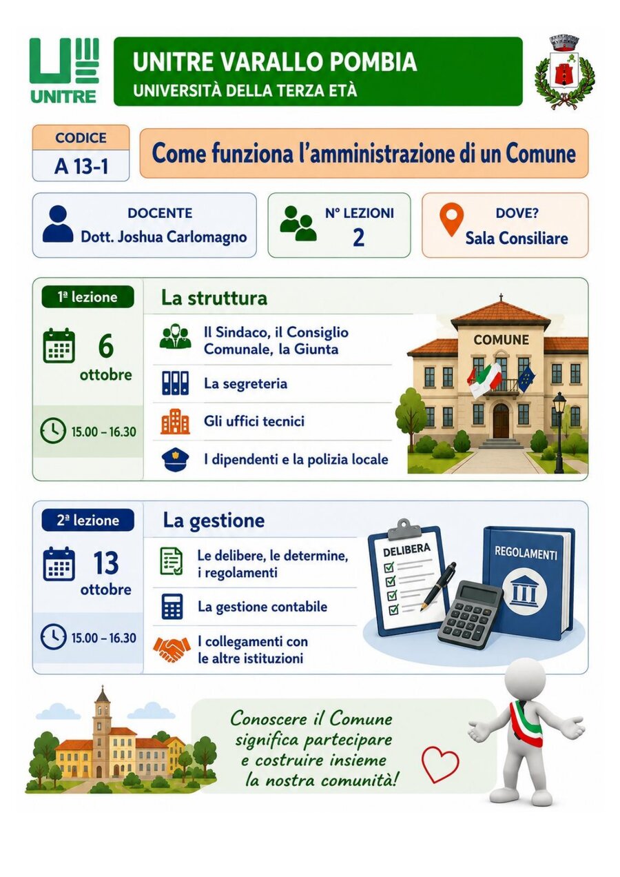Scheda corso Come funziona l'amministrazione di un Comune
