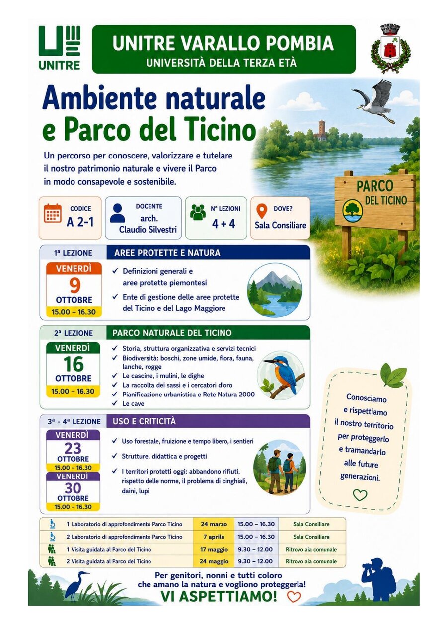 Scheda corso Ambiente naturale e Parco del Ticino