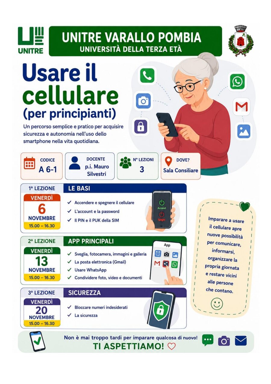Scheda corso Usare il cellulare (per principianti)