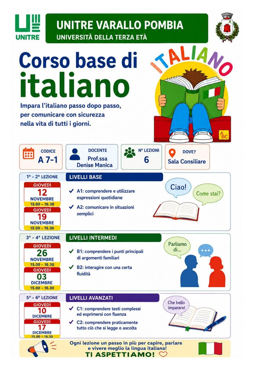 Scheda corso Corso base di italiano