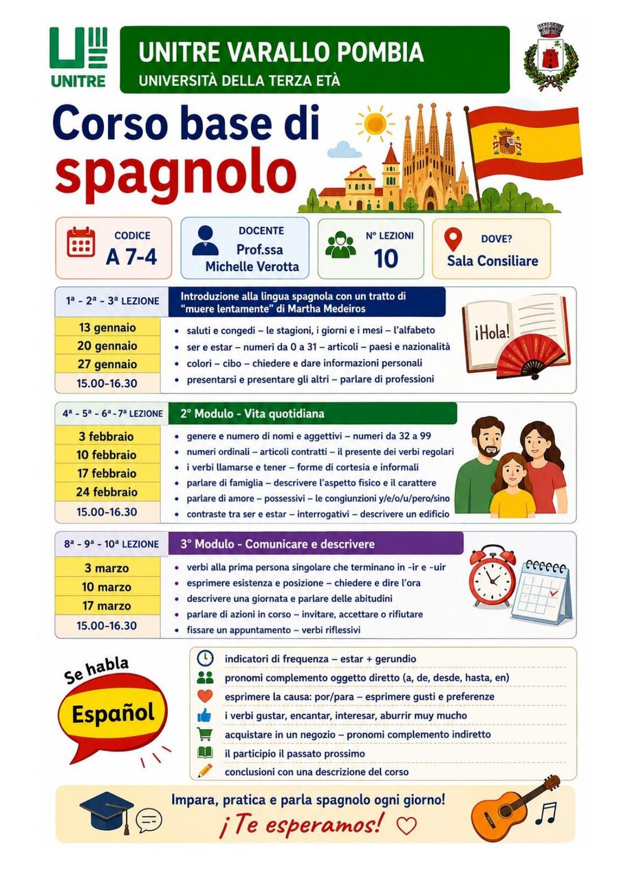 Scheda corso Corso base di spagnolo