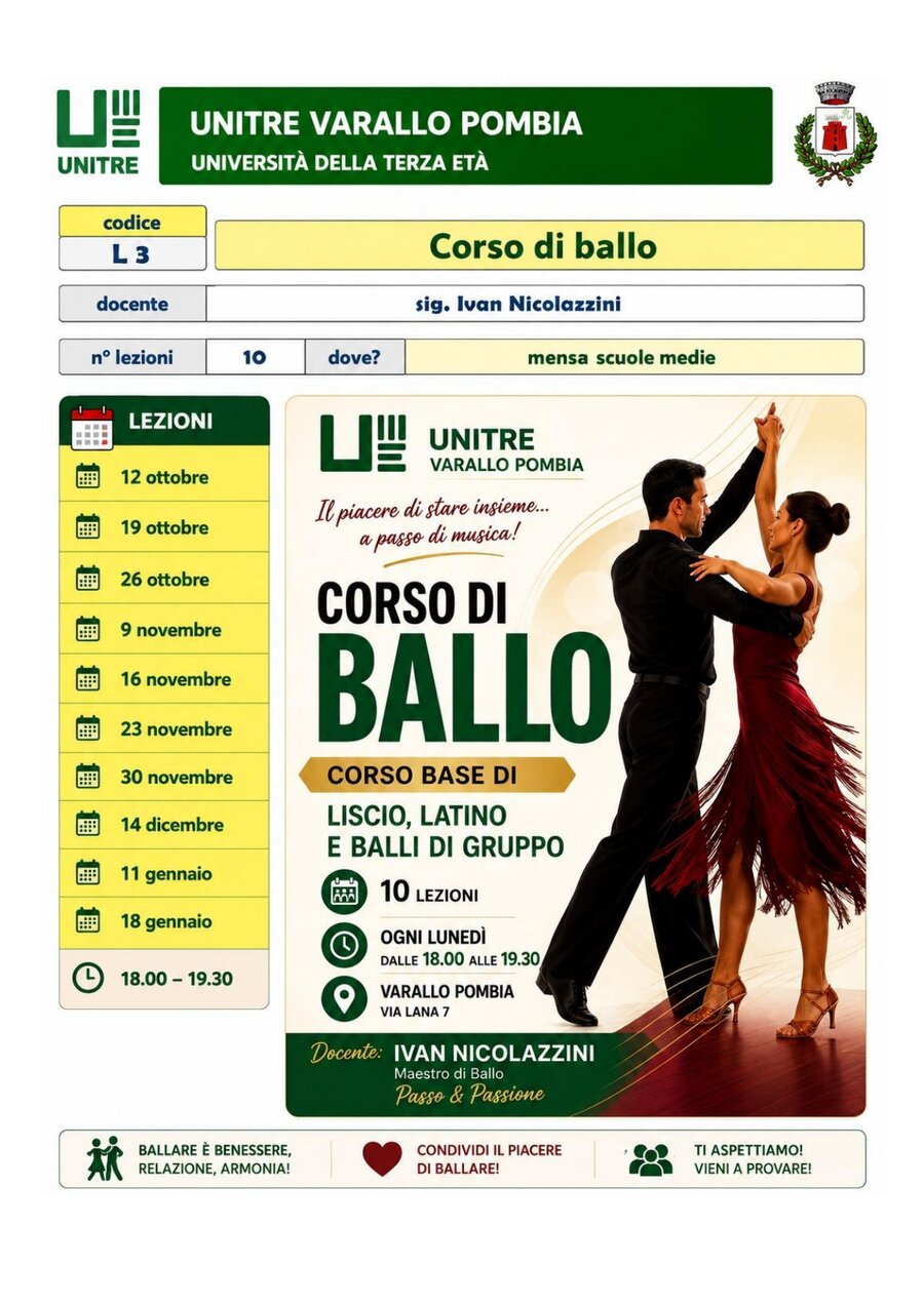 Scheda corso Corso di ballo